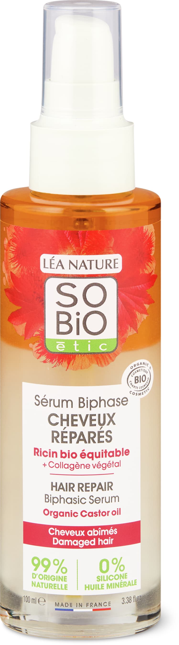 Sérum biphase cheveux réparés